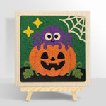 Cute spider pumpkin punch needle kit for beginners
