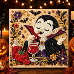 Cute vampire drinking pearl diamond painting kit for beginners