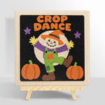 Dancing scarecrow under moon punch needle kit for beginners