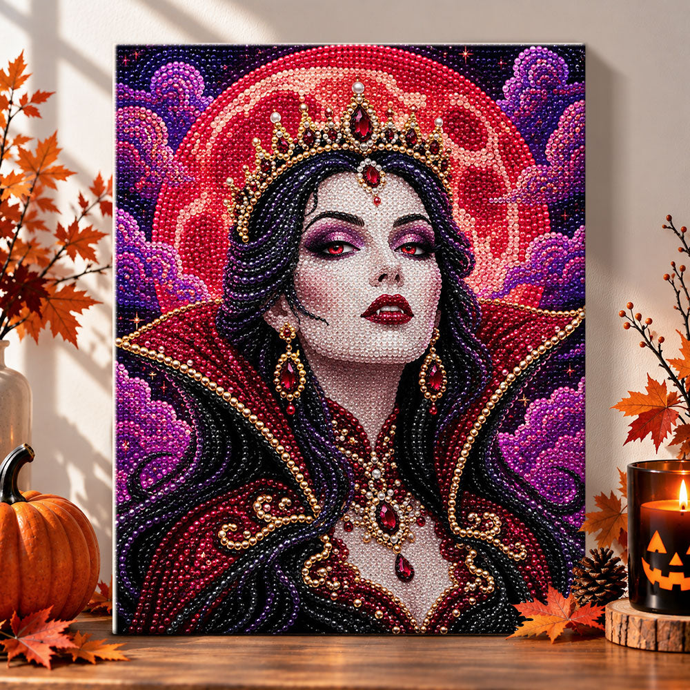 Dark gothic queen pearl diamond painting kit for beginners