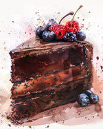 Decadent chocolate cake cross stitch kit for beginners