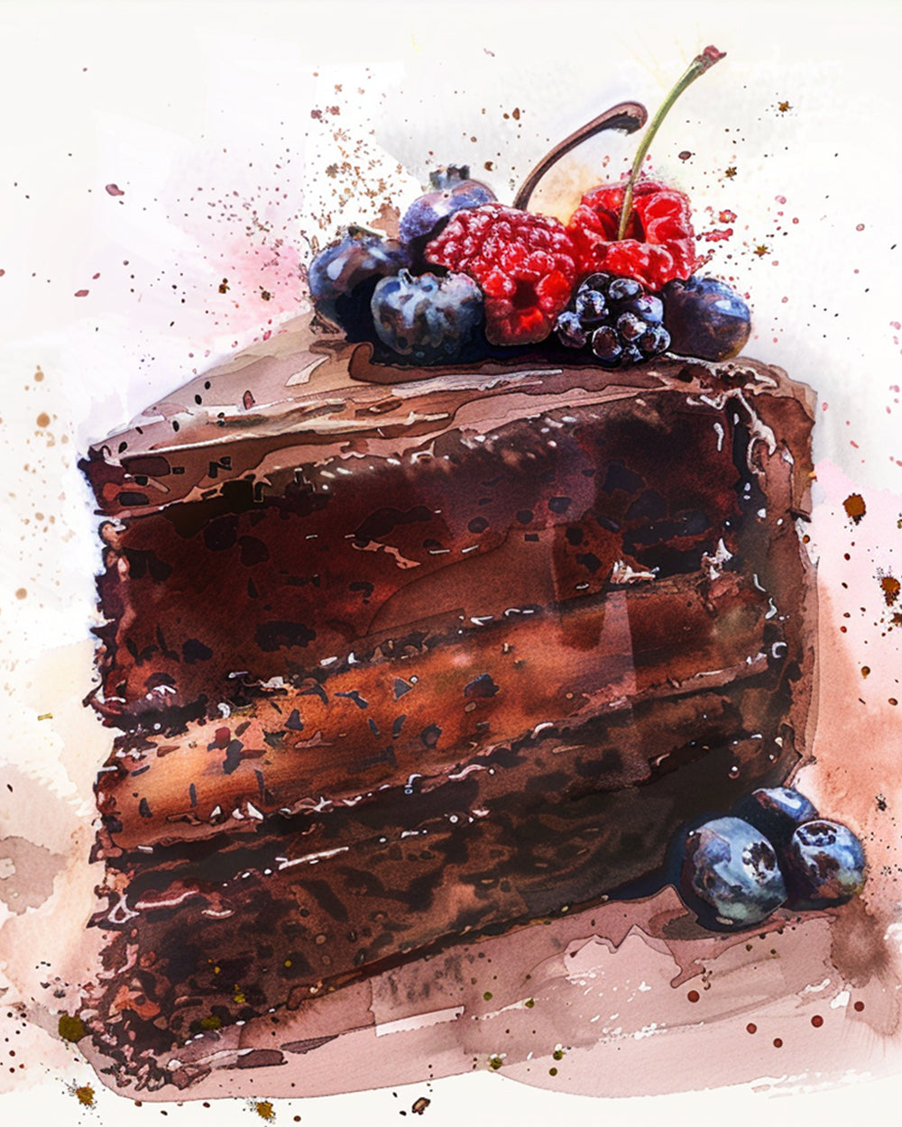 Decadent chocolate cake cross stitch kit for beginners