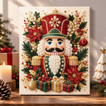 Decorative christmas nutcracker pearl diamond painting kit for beginners