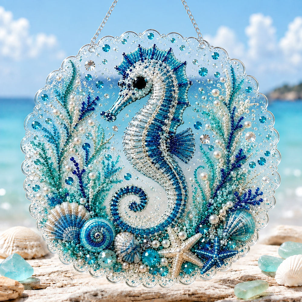 Delicate seahorse pearl diamond painting kit for beginners