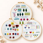 Diverse stitch technique demo embroidery kit