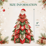 Size information for DIY Quilted Christmas Tree Kit, 8 inches 20 cm tall