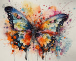 Dreamy splatter butterfly cross stitch kit for beginners