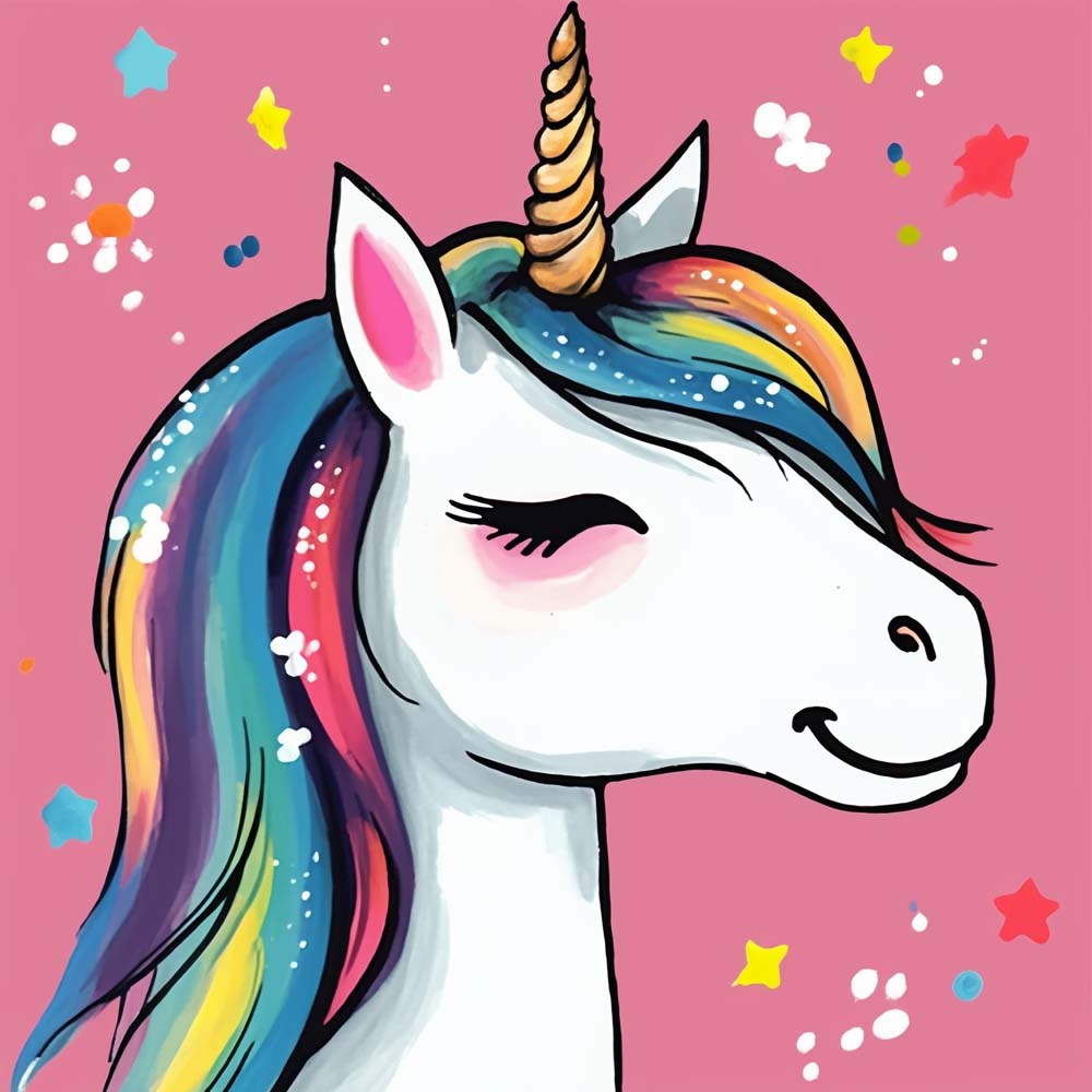 Dreamy star unicorn cross stitch kit for beginners