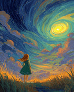 Dreamy starry sky cross stitch kit for beginners