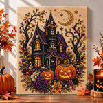 Eerie ghostly manor pearl diamond painting kit for beginners