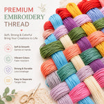 Colorful embroidery threads for smooth and easy hand embroidery projects