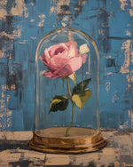 Enchanted pink rose cross stitch kit for beginners