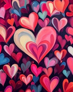 Endless hearts cross stitch kit for beginners