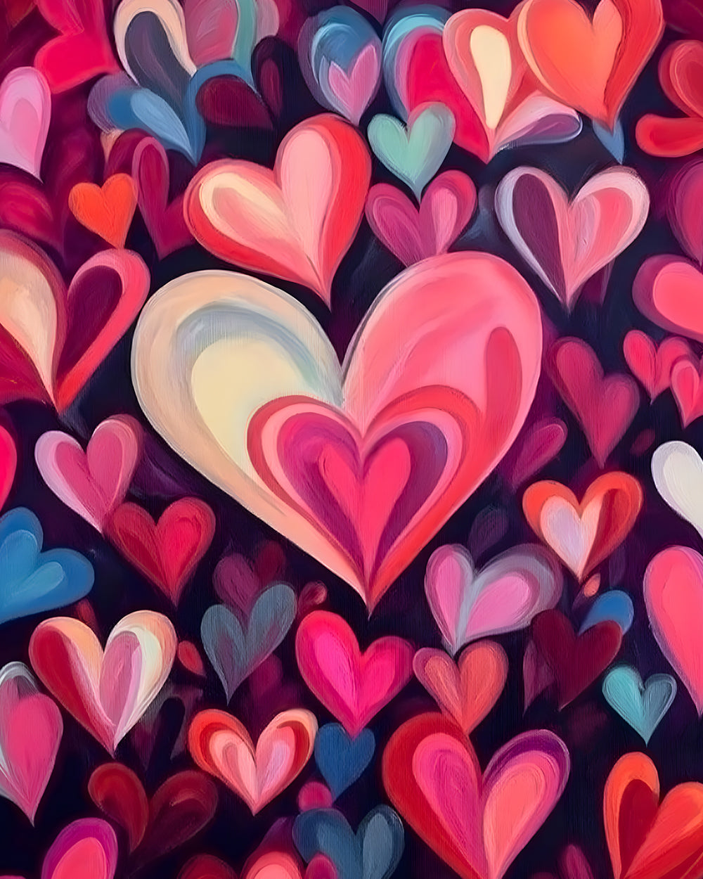 Endless hearts cross stitch kit for beginners