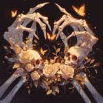 Eternal skeleton love cross stitch kit for beginners