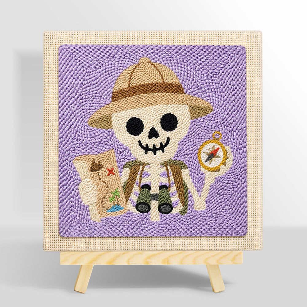 Explorer skeleton punch needle kit for beginners