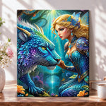 Fairy and mystic beast pearl diamond painting kit for beginners