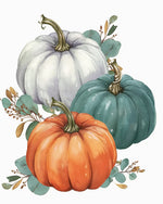 Fall harvest pumpkins cross stitch kit for beginners