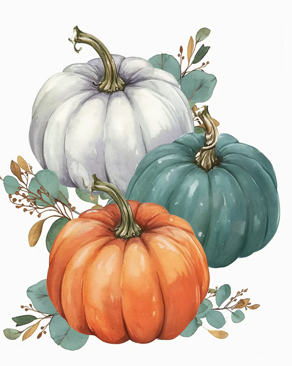 Fall harvest pumpkins cross stitch kit for beginners