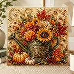 Fall harvest watering can pearl diamond painting kit for beginners