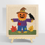 Fall pumpkin scarecrow punch needle kit for beginners