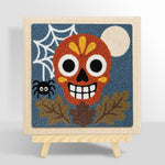 Fall sugar skull art punch needle kit for beginners