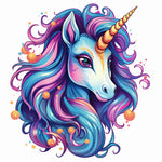 Fantasy color unicorn cross stitch kit for beginners