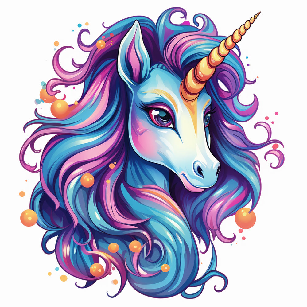 Fantasy color unicorn paint by numbers kit for beginners