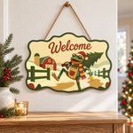 Farm tree welcome paint by numbers door hanger as indoor wall decor