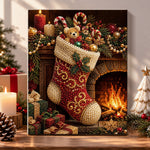 Festive christmas stocking pearl diamond painting kit for beginners