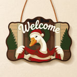 Festive door welcome paint by numbers door hanger finished design