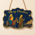 Flight to bethlehem paint by numbers door hanger finished design
