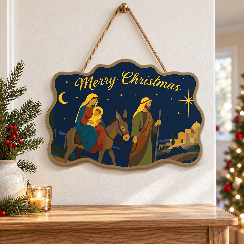 Flight to bethlehem paint by numbers door hanger as indoor wall decor