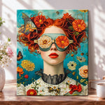 Floral butterfly muse pearl diamond painting kit for beginners