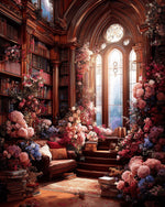 Floral dream bookroom cross stitch kit for beginners