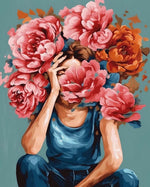 Floral hidden beauty cross stitch kit for beginners