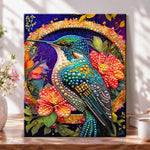Floral hummingbird pearl diamond painting kit for beginners