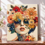 Floral pearl portrait pearl diamond painting kit for beginners