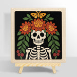 Floral skeleton punch needle kit for beginners