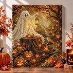 Forest ghost with glowing lantern pearl diamond painting kit for beginners