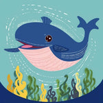 Friendly baby whale cross stitch kit for beginners