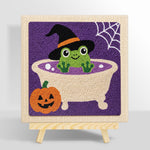Frog bath time punch needle kit for beginners