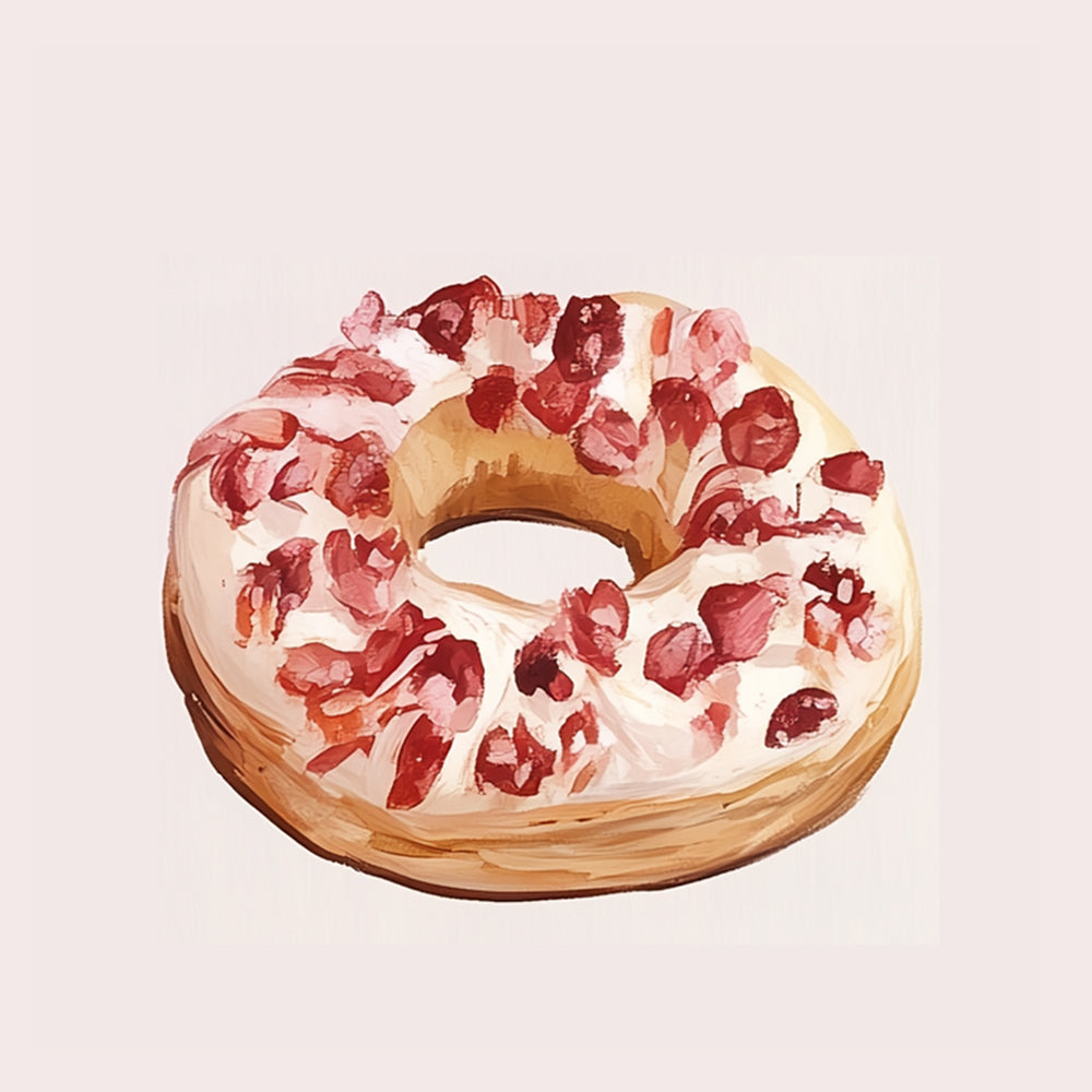 Frosted donut cross stitch kit for beginners