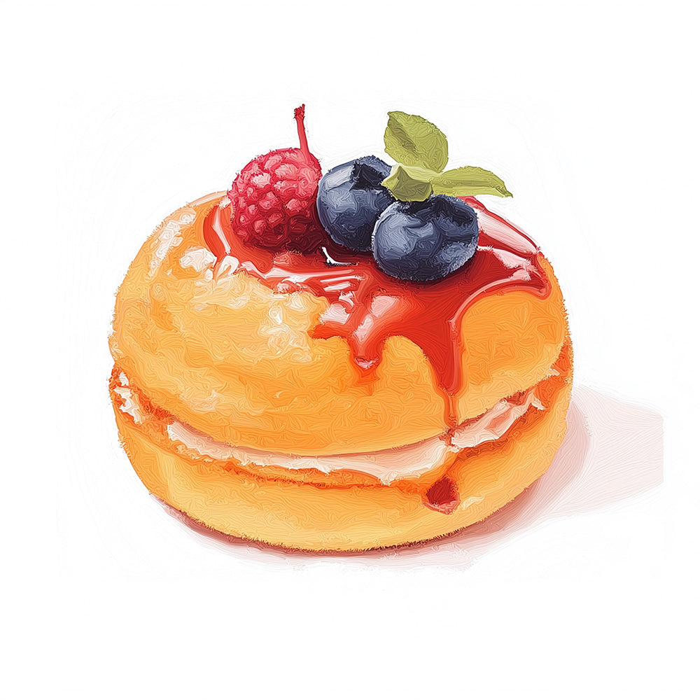 Fruit cream pastry cross stitch kit for beginners