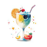 Fruity summer cocktail cross stitch kit for beginners