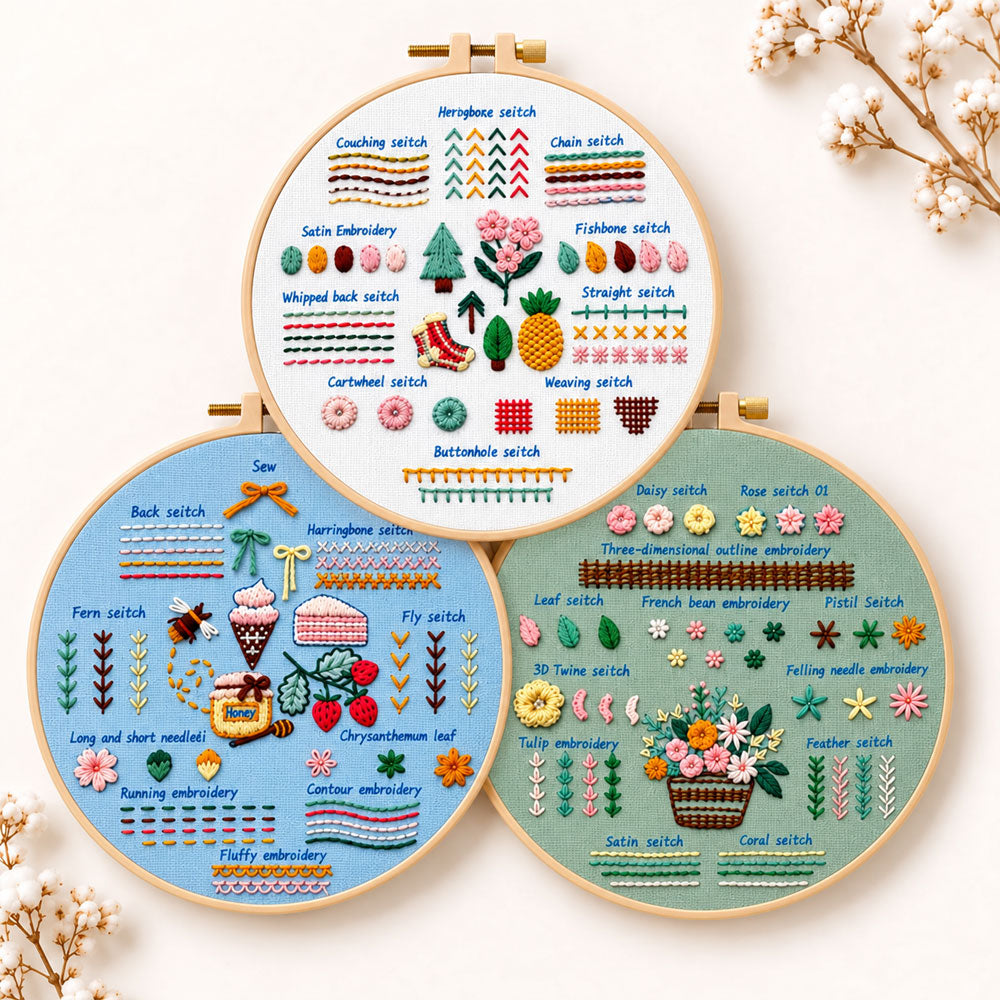 Fun embroidery practice samples embroidery kit