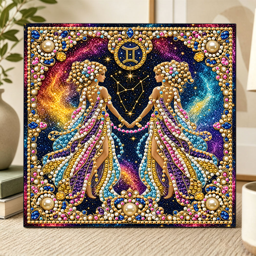 Gemini twins pearl diamond painting kit for beginners