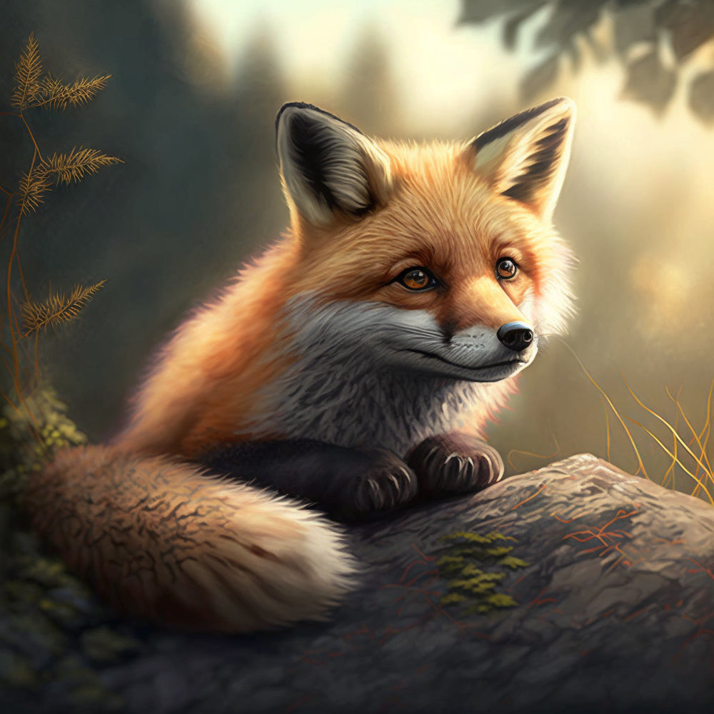 Gentle forest fox cross stitch kit for beginners