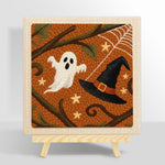 Ghost and witch hat punch needle kit for beginners