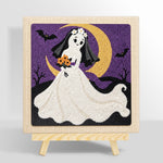 Ghost bride with moon punch needle kit for beginners